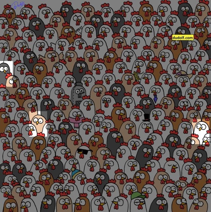 Där de tre ugglorna är gömda: endast 1% av människorna kommer att slutföra pusslet på 10 sekunder