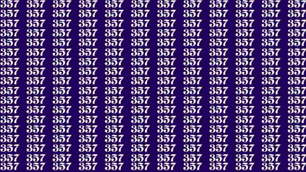 Endast de mest uppmärksamma kan hitta numret 337: optisk illusion för genier