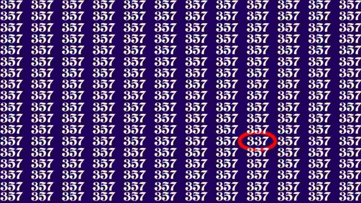 Endast de mest uppmärksamma kan hitta numret 337: optisk illusion för genier