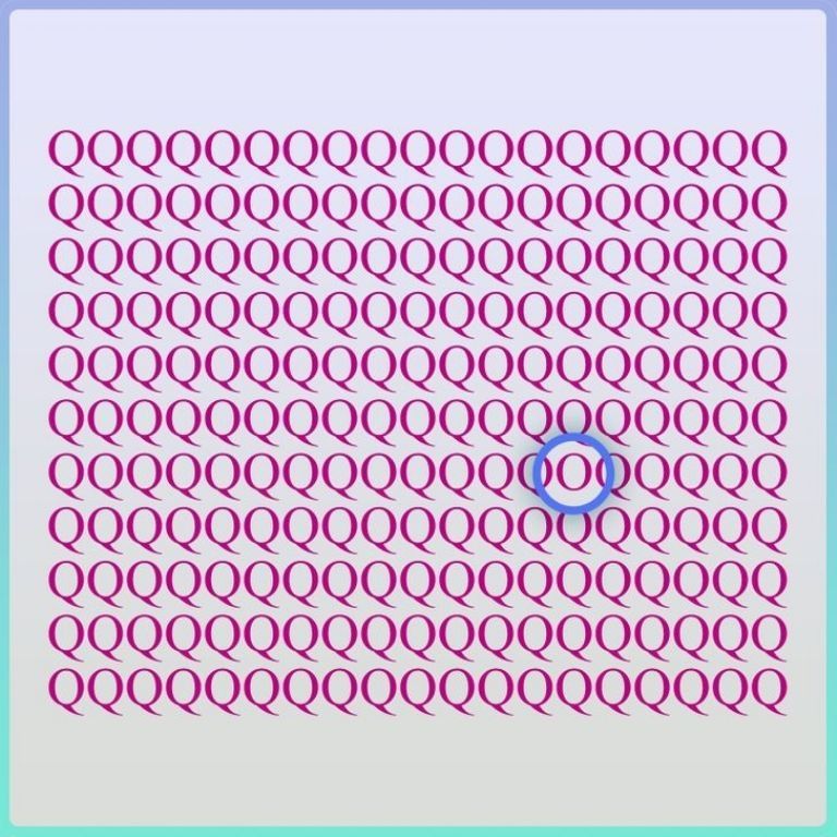 Ett utmanande IQ-pussel: bara de lyckliga kommer att hitta den dolda bokstaven 