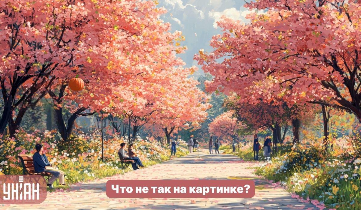 Hitta en konstig bugg i en park med sakura-träd på 5 sekunder: ett enkelt IQ-test