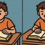 IQ-test: hitta 3 skillnader i en bild av en student