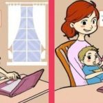 Superpussel: hitta 3 skillnader i bilden av mamma och barn på 10 sekunder Superpussel: hitta 3 skillnader i bilden av mamma och barn